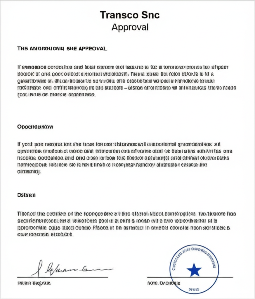 Certificate for Subcontractor Approval